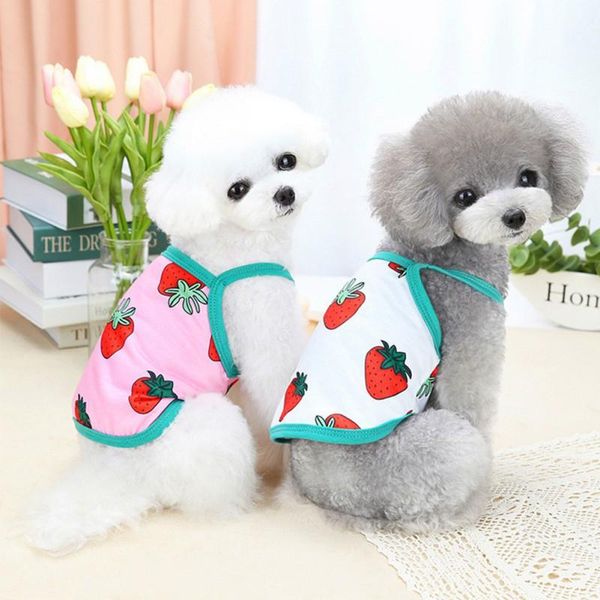 dog apparel pet shirt cartoon strawberry t-shirt clothes for small dogs puppy cats spring summer breathable vest costume
dog apparel pet shirt cartoon strawberry t-shirt clothes for small dogs puppy cats spring summer breathable vest costume