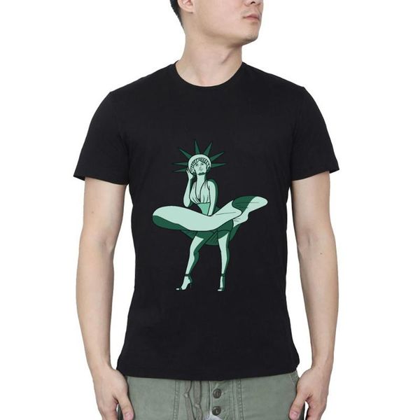 men's t-shirts funny statue of monroe summer casual streetwear o neck t-shirt, White;black
men's t-shirts funny statue of monroe summer casual streetwear o neck t-shirt, White;black
