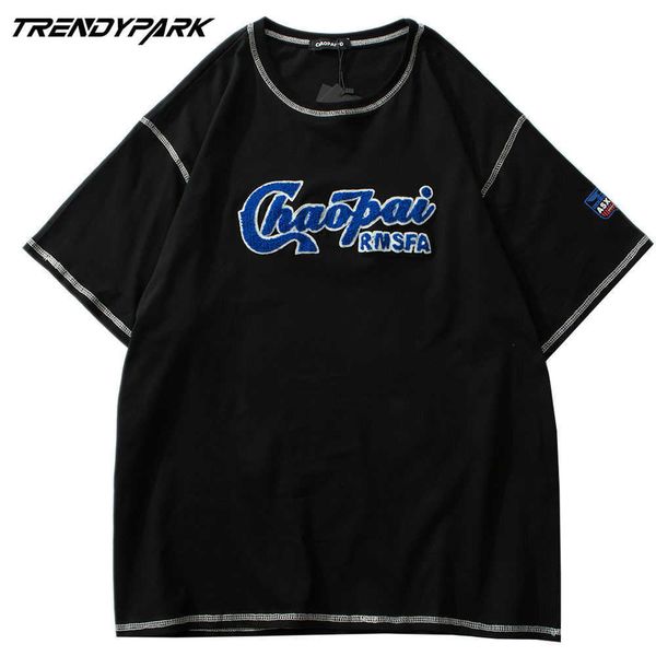 men's towel embroidery letters t-shirt summer short sleeve hip hop oversized cotton casual harajuku streetwear tshirts clothing 210601, White;black
men's towel embroidery letters t-shirt summer short sleeve hip hop oversized cotton casual harajuku streetwear tshirts clothing 210601, White;black