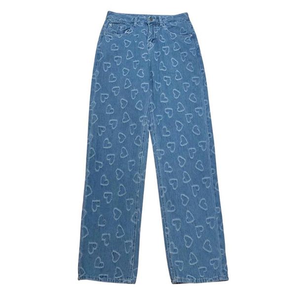 women's jeans women harajuku streetwear loose high waist wide leg pants vintage washed love jacquard straight denim trousers female, Blue
women's jeans women harajuku streetwear loose high waist wide leg pants vintage washed love jacquard straight denim trousers female, Blue