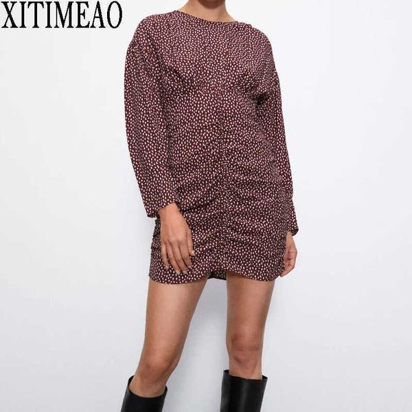 za women crew neck fold effect dress long sleeve elegant es for party es slim mini skirt 210604, Black;gray
za women crew neck fold effect dress long sleeve elegant es for party es slim mini skirt 210604, Black;gray