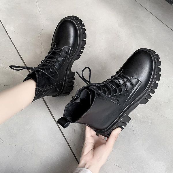 boots 2021 woman ankle fashion shoes short winter warm platform heel footwear, Black
boots 2021 woman ankle fashion shoes short winter warm platform heel footwear, Black