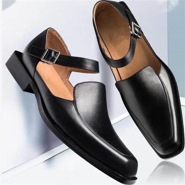 slippers moda masculina tendência clássico all-match vestido sapatos artesanal cor sólida pu boca rasa praça toe saco com fivela sandálias z, Black
slippers moda masculina tendência clássico all-match vestido sapatos artesanal cor sólida pu boca rasa praça toe saco com fivela sandálias z, Black