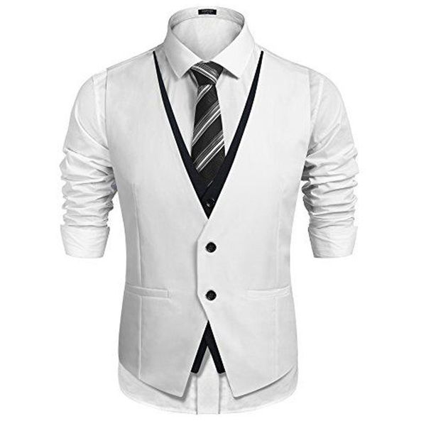 men's vests arrival white groomsmen vest slim fit wedding waistcoat groom custom made mens for, Black;white
men's vests arrival white groomsmen vest slim fit wedding waistcoat groom custom made mens for, Black;white