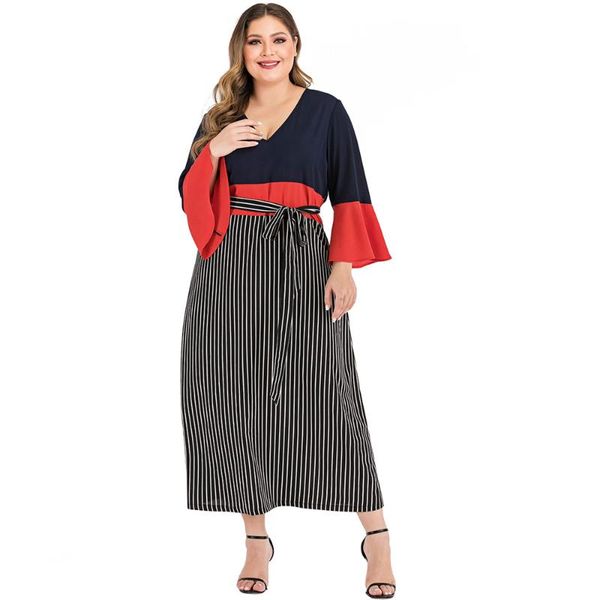 plus size dresses dress women autumn long sleeve striped contrast color ruffles casual black loose oversized belt ol lady maxi
plus size dresses dress women autumn long sleeve striped contrast color ruffles casual black loose oversized belt ol lady maxi