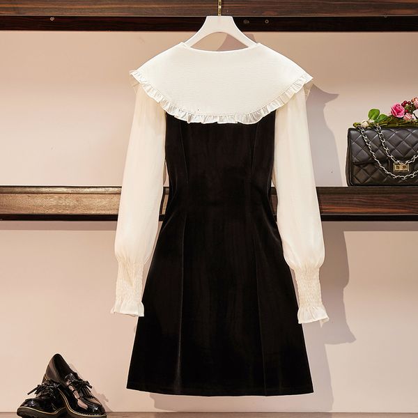 more women's size vintage 90s cute mini dress spring 2021 new long sleeve high waist shirt big peter pan collar dresses 7r3n, Black;gray
more women's size vintage 90s cute mini dress spring 2021 new long sleeve high waist shirt big peter pan collar dresses 7r3n, Black;gray