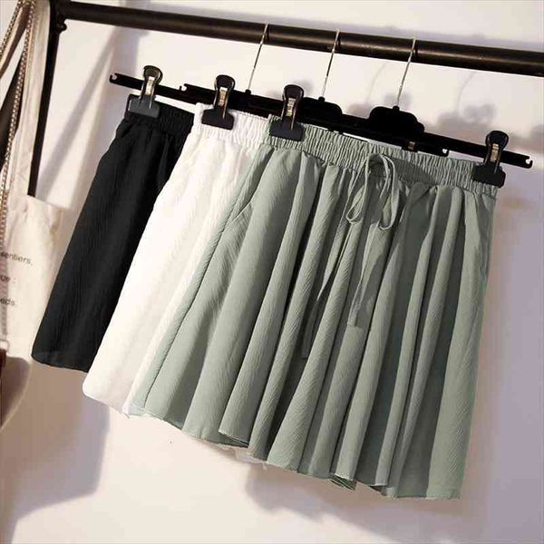 drawstring elastic waist fashion womens shorts pants summer loose boho casual chiffon skirt k154, White;black
drawstring elastic waist fashion womens shorts pants summer loose boho casual chiffon skirt k154, White;black