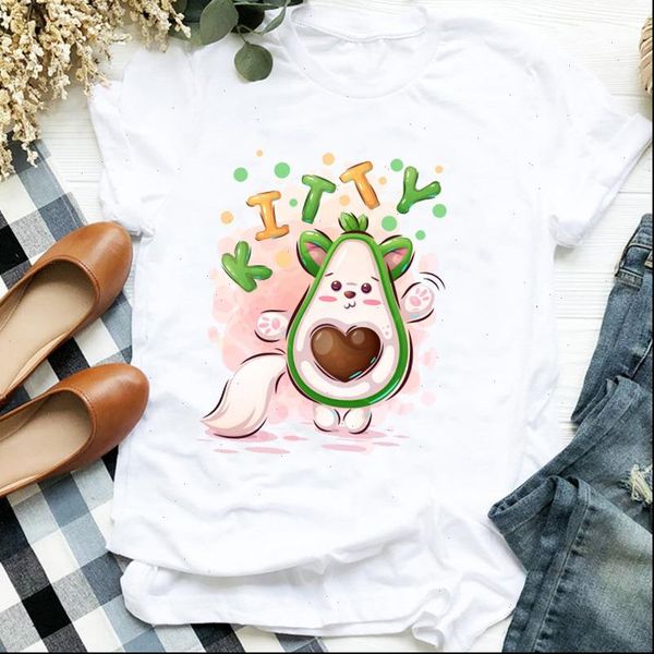 women lady cartoon avocado cat style fashion short sleeve ladies t tee womens shirt clothes tshirt female graphic t shirt, White
women lady cartoon avocado cat style fashion short sleeve ladies t tee womens shirt clothes tshirt female graphic t shirt, White