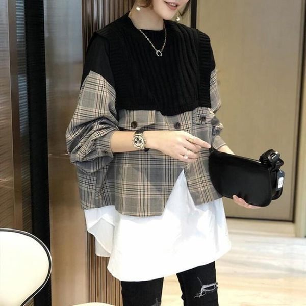 women's sweaters plus size 4xl europe station autumn and winter loose shirt stitching wool sweater women fake two-piece western-style s, White;black
women's sweaters plus size 4xl europe station autumn and winter loose shirt stitching wool sweater women fake two-piece western-style s, White;black