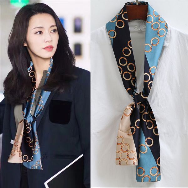 scarve all very good. yao chen's same female spring summer small thin and n long silk scarf, korean printing, versatile hair, Blue;gray
scarve all very good. yao chen's same female spring summer small thin and n long silk scarf, korean printing, versatile hair, Blue;gray