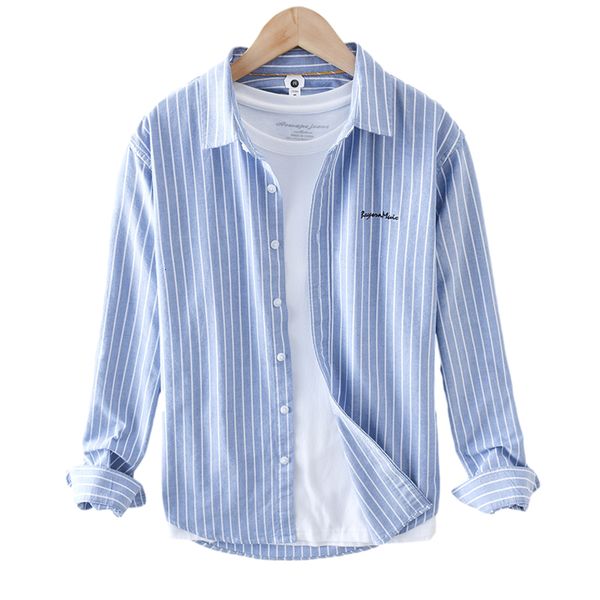 2021 new long sleeves for japanese man fashions striped 100% cotton turn-down vintage collar men's clothes p11v, White
2021 new long sleeves for japanese man fashions striped 100% cotton turn-down vintage collar men's clothes p11v, White