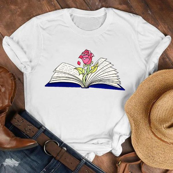women lady book love flower floral fashion 90s printing shirt clothes tshirt tee womens female print t graphic t-shirt, White
women lady book love flower floral fashion 90s printing shirt clothes tshirt tee womens female print t graphic t-shirt, White
