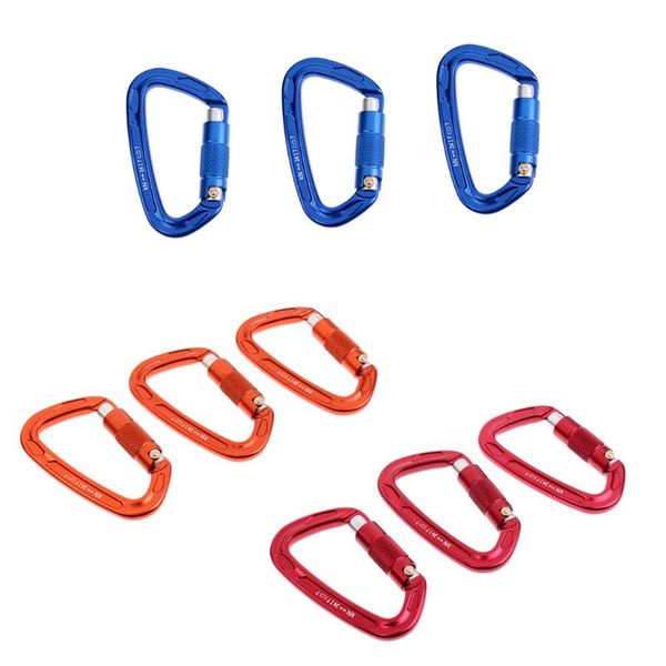 cords, slings and webbing 3 pieces ultralight 24kn auto self lock d carabiner for outdoor rock climbing mountaineering (ce certified) - colo
cords, slings and webbing 3 pieces ultralight 24kn auto self lock d carabiner for outdoor rock climbing mountaineering (ce certified) - colo