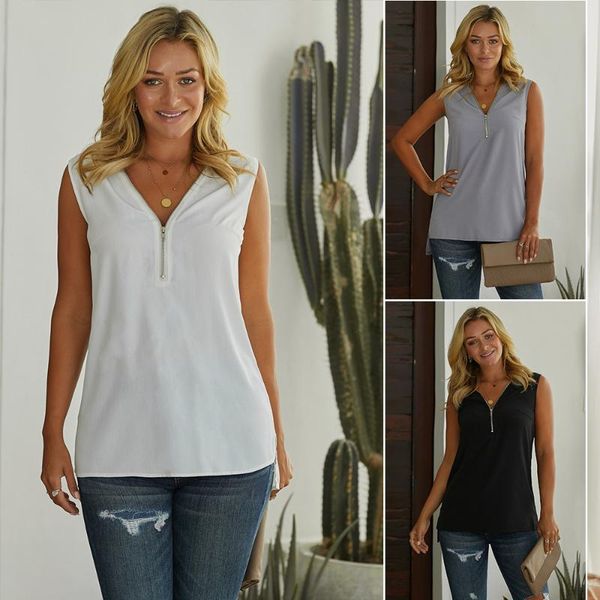 women's tanks & camis sleeveless vest european and american casual fashion style solid color backless medium-length v-neck zip sexy, White
women's tanks & camis sleeveless vest european and american casual fashion style solid color backless medium-length v-neck zip sexy, White