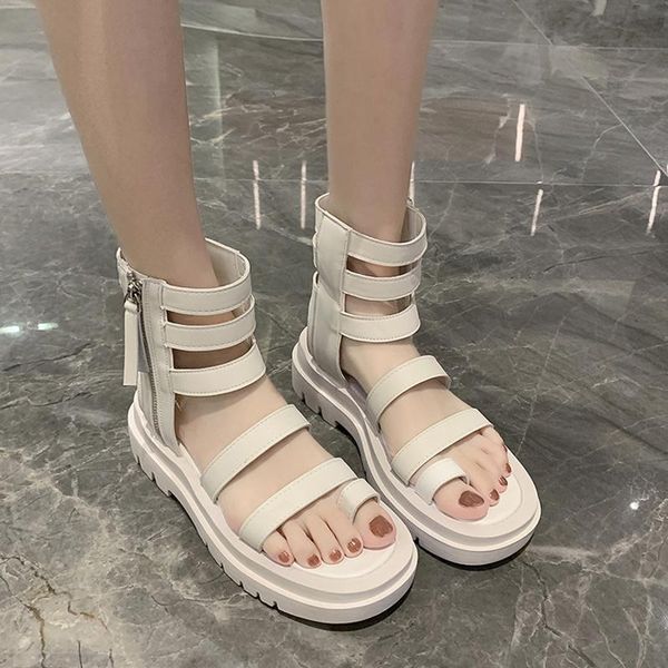 sandals paltform flat female summer beach roman shoes thick-soled high-hollow cool boots flip flops sandalias, Black
sandals paltform flat female summer beach roman shoes thick-soled high-hollow cool boots flip flops sandalias, Black