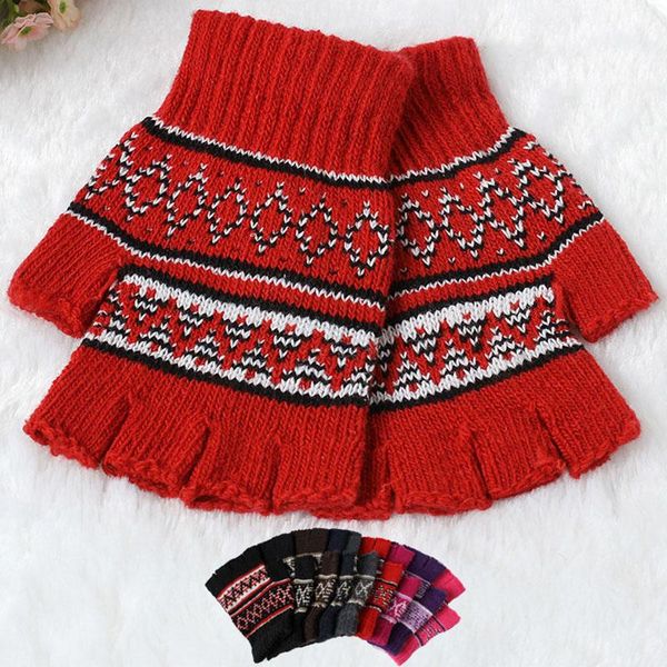 five fingers gloves winter women' knitted warm wool half finger couple typing work student writing, Blue;gray
five fingers gloves winter women' knitted warm wool half finger couple typing work student writing, Blue;gray