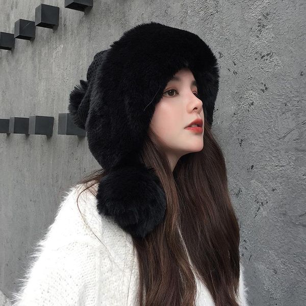 swak winter knit hat women fur bomber plush snow hats with ball female solid novelty hip-hop beanie outdoor ear protection cap, Blue;gray
swak winter knit hat women fur bomber plush snow hats with ball female solid novelty hip-hop beanie outdoor ear protection cap, Blue;gray