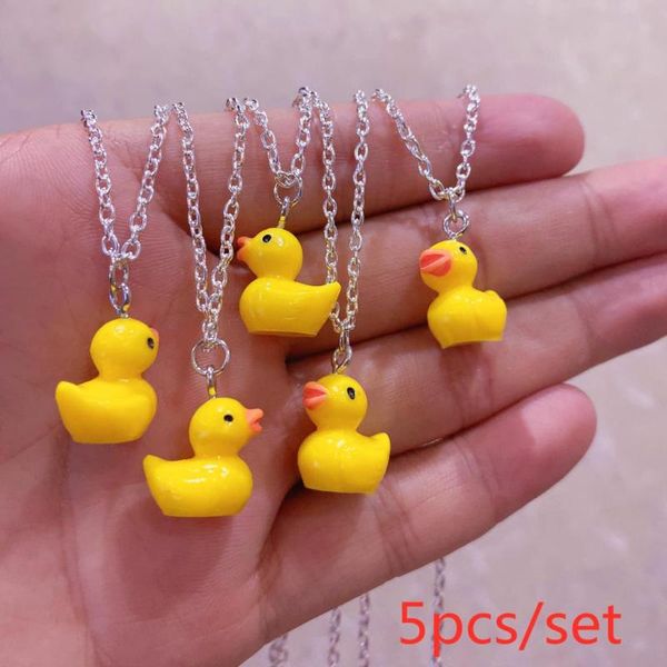 pendant necklaces 5pcs/set fashion cute small cartoon little yellow duck charms necklace handmade creative accessories jewelry, Silver
pendant necklaces 5pcs/set fashion cute small cartoon little yellow duck charms necklace handmade creative accessories jewelry, Silver