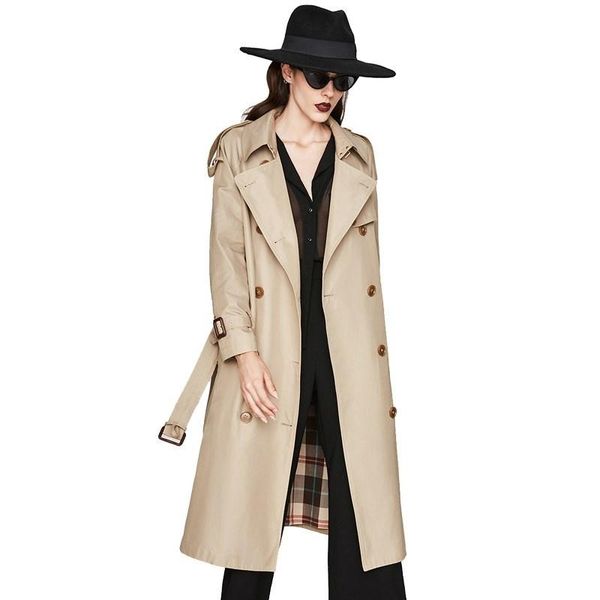 women's trench coats fashion waterproof long double-breasted slim fit coat quality, Tan;black
women's trench coats fashion waterproof long double-breasted slim fit coat quality, Tan;black