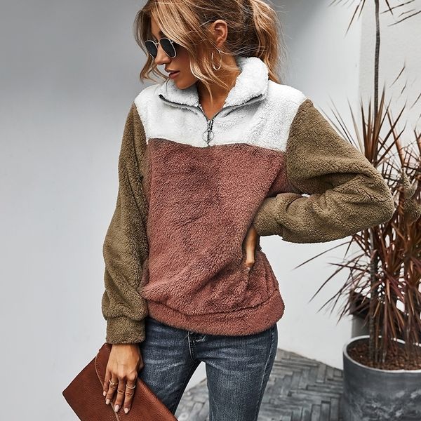 winter plush keep warm sweatshirts hoodie turn down collar zip hoodies fleece patchwork thick hoody women long sleeve casual 201207, Black
winter plush keep warm sweatshirts hoodie turn down collar zip hoodies fleece patchwork thick hoody women long sleeve casual 201207, Black