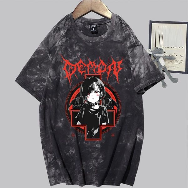 men's t-shirts anime goth girl fashion short sleeve loose round neck tie dye t-shirt, White;black
men's t-shirts anime goth girl fashion short sleeve loose round neck tie dye t-shirt, White;black