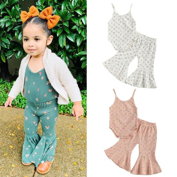 clothing sets 1-3years fashion children girls summer outfits clothes floral sleeveless strap bodysuits+flare pants toddler casual, White
clothing sets 1-3years fashion children girls summer outfits clothes floral sleeveless strap bodysuits+flare pants toddler casual, White