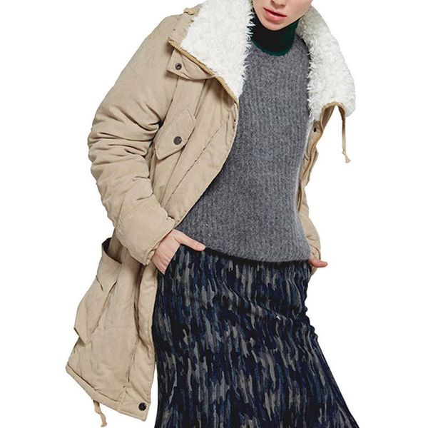 women's jackets adisputent women parka winter coat hooded thick cotton warm faux fur down femme jacket fashion mid long wadded outwear, Black;brown
women's jackets adisputent women parka winter coat hooded thick cotton warm faux fur down femme jacket fashion mid long wadded outwear, Black;brown