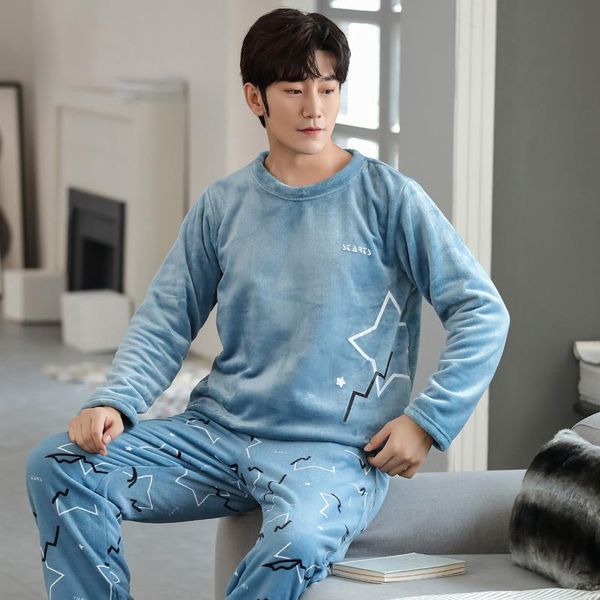 men's sleepwear winter thick warm men coral fleece set long sleeve round neck casual soft plus size -3xl male homewear, Black;brown
men's sleepwear winter thick warm men coral fleece set long sleeve round neck casual soft plus size -3xl male homewear, Black;brown