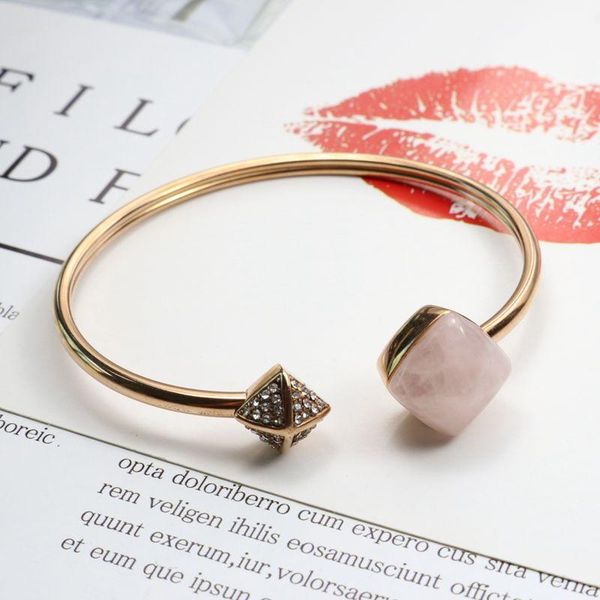bangle 2021 wholesales stainless steel bangles for women rose gold bracelet pink natural crystal open accessories fashion jewelry, Black
bangle 2021 wholesales stainless steel bangles for women rose gold bracelet pink natural crystal open accessories fashion jewelry, Black