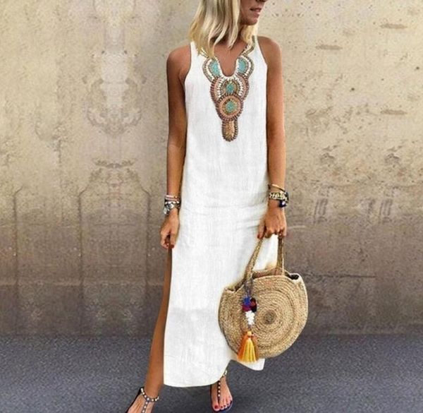 summer new women's sleeveless v-neck cotton and linen split dress dress, Black;gray
summer new women's sleeveless v-neck cotton and linen split dress dress, Black;gray