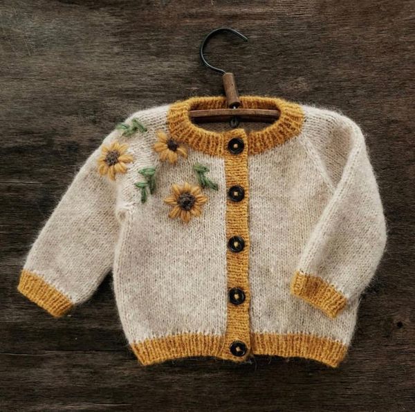 pullover 2021 round neck brown solid color embroidered girls cardigan slim single-breasted spring and autumn sweater, Blue
pullover 2021 round neck brown solid color embroidered girls cardigan slim single-breasted spring and autumn sweater, Blue