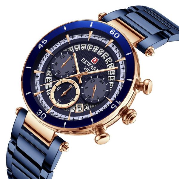 wristwatches reward men watch chronograph male quartz watches creative waterproof men's wist brand stainless steel business clock, Slivery;brown
wristwatches reward men watch chronograph male quartz watches creative waterproof men's wist brand stainless steel business clock, Slivery;brown