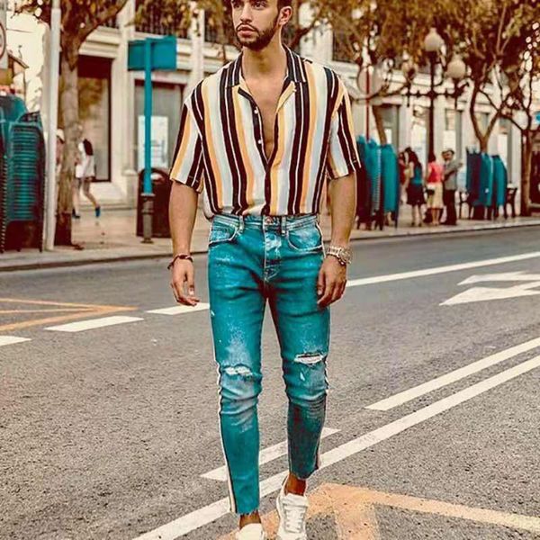 jaycosin fashion shirt stripe men shirt short turn down collar short sleeve shirts summer men clothing camisa, White;black
jaycosin fashion shirt stripe men shirt short turn down collar short sleeve shirts summer men clothing camisa, White;black