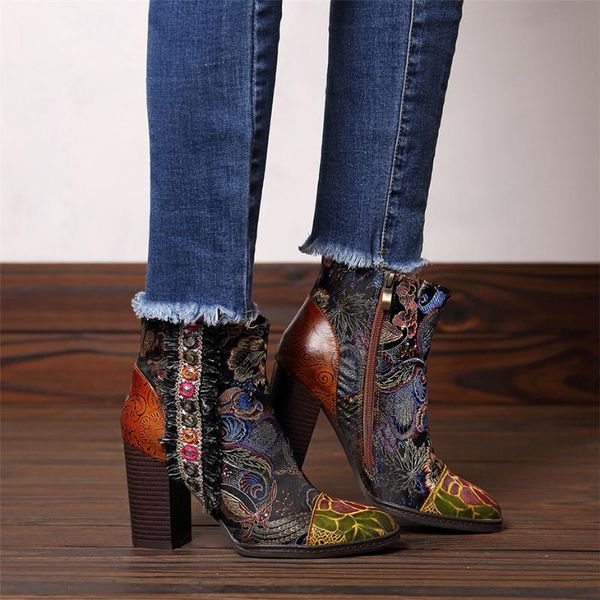 boots genuine leather vintage thick high heels short shoes woman embroidery ladies motorcycle boot 2021 winter women ankle, Black
boots genuine leather vintage thick high heels short shoes woman embroidery ladies motorcycle boot 2021 winter women ankle, Black