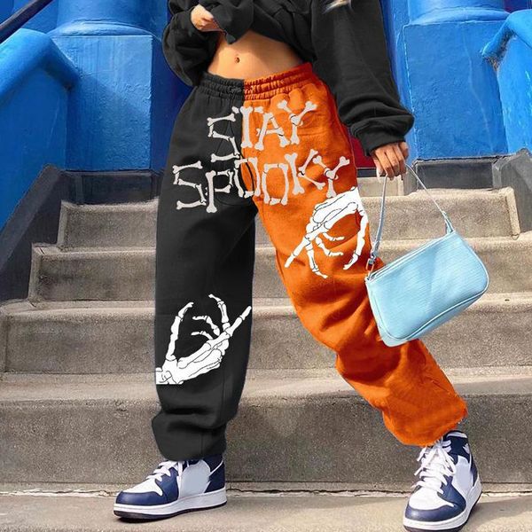 women's pants & capris halloween women patchwork color ladies casual trousers skeleton print streetwear fashion female harem pant 2021, Black;white
women's pants & capris halloween women patchwork color ladies casual trousers skeleton print streetwear fashion female harem pant 2021, Black;white