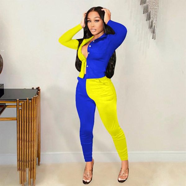 women's two piece pants women casual fashion autumn and winter 2021 stitching color matching suit long-sleeved turn-down collar + long, White
women's two piece pants women casual fashion autumn and winter 2021 stitching color matching suit long-sleeved turn-down collar + long, White