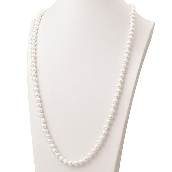 chains pure white long pearls necklace 8mm size for enchanted synthetic shell 36inch party wedding gifts h870, Silver
chains pure white long pearls necklace 8mm size for enchanted synthetic shell 36inch party wedding gifts h870, Silver