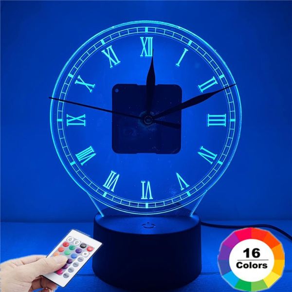 night lights alarm clock 3d clocks lamp led light 7 colors with remote control usb/ powered electronic deskdecorate gifts
night lights alarm clock 3d clocks lamp led light 7 colors with remote control usb/ powered electronic deskdecorate gifts