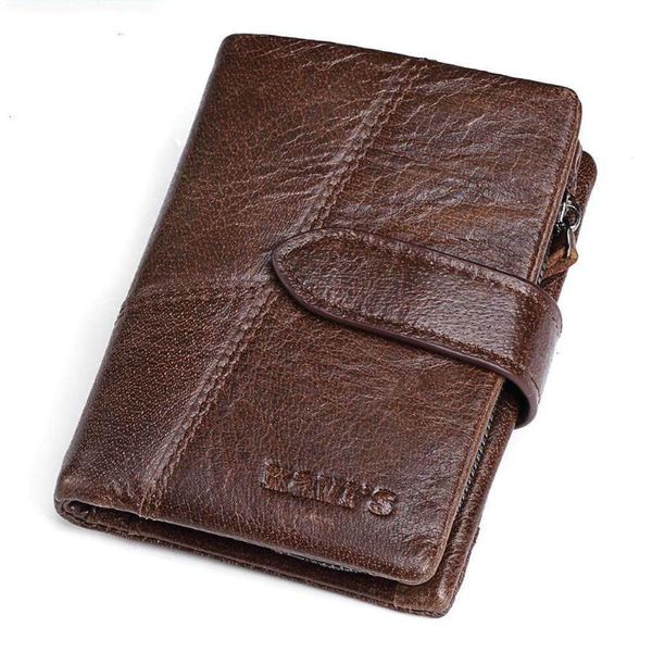 wallets genuine leather short fund activity zipper small change package split joint hand take for men mini billeteras delgada wallet, Red;black