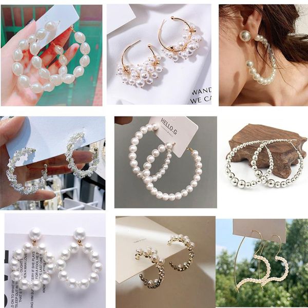 hoop & huggie fashion simulated pearl statement big small earrings for women exaggerate circle personality nightclub jewelry, Golden;silver
hoop & huggie fashion simulated pearl statement big small earrings for women exaggerate circle personality nightclub jewelry, Golden;silver