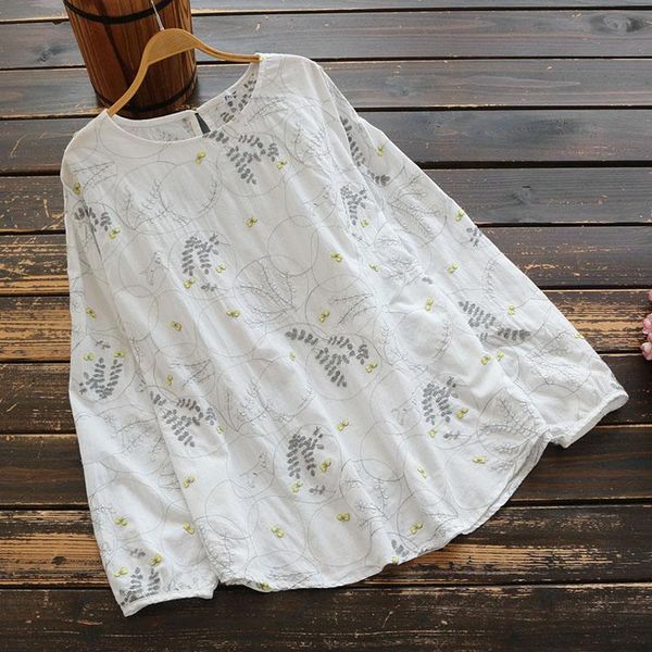 women's blouses & shirts mori girl autumn women loose casual shirt cotton long sleeve o-neck floral embroidery pullover blouse, White
women's blouses & shirts mori girl autumn women loose casual shirt cotton long sleeve o-neck floral embroidery pullover blouse, White