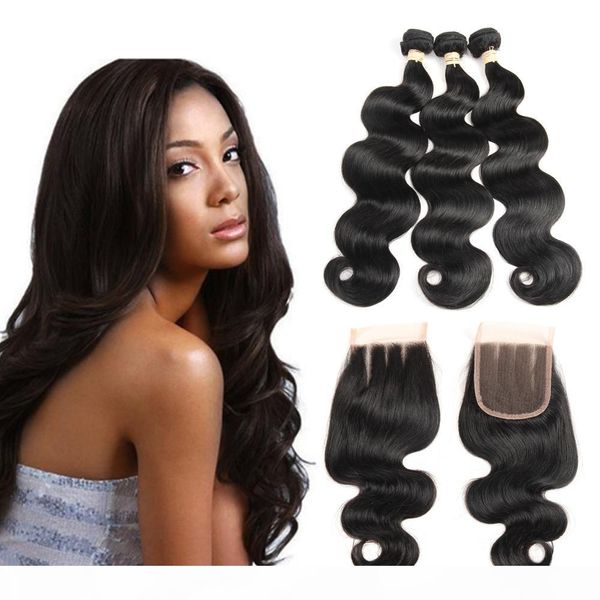 brazilian virgin hair bundles body wave 3 bundles with lace closure brazilian indian peruvian malaysian unprocessed human hair extensions, Black
brazilian virgin hair bundles body wave 3 bundles with lace closure brazilian indian peruvian malaysian unprocessed human hair extensions, Black