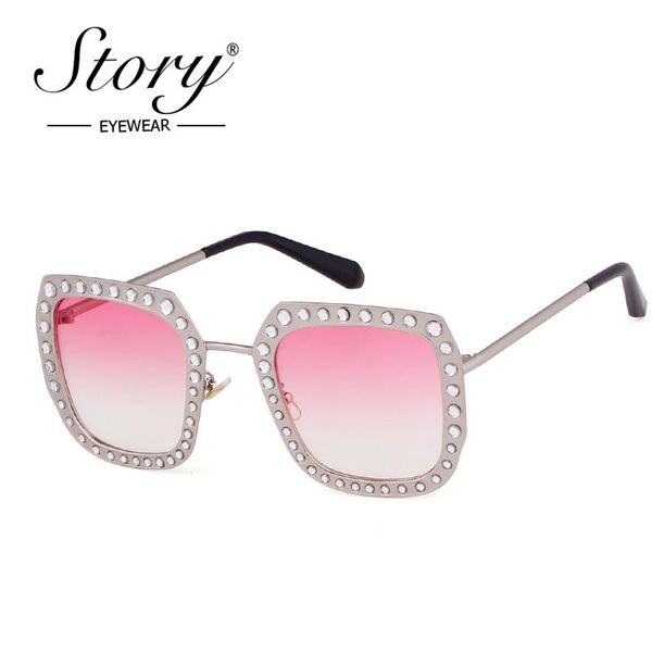 sunglasses story rhinestone women black pink oversized sun glasses for square fashion shades, White;black
sunglasses story rhinestone women black pink oversized sun glasses for square fashion shades, White;black