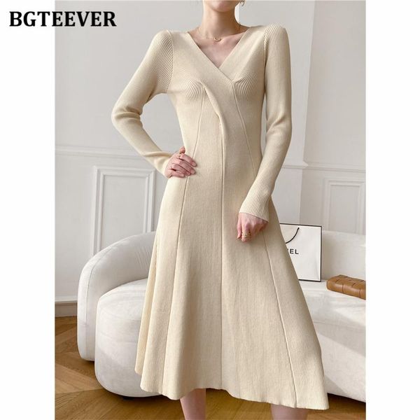 casual dresses bgteever v-neck a-line women dress full sleeve cross female knitted 2021 autumn winter sweater for, Black;gray
casual dresses bgteever v-neck a-line women dress full sleeve cross female knitted 2021 autumn winter sweater for, Black;gray