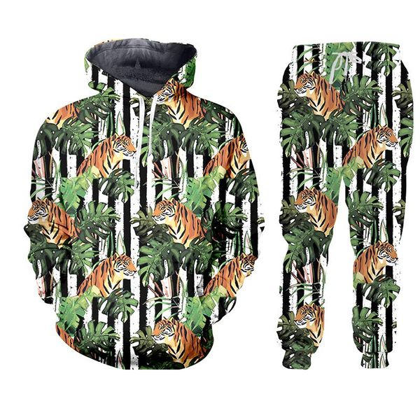 men's tracksuits lcfa sportswear set men spring autumn zipper sweatshirt series 3d digital animal leaf tiger jogging sports suit two pi, Gray
men's tracksuits lcfa sportswear set men spring autumn zipper sweatshirt series 3d digital animal leaf tiger jogging sports suit two pi, Gray