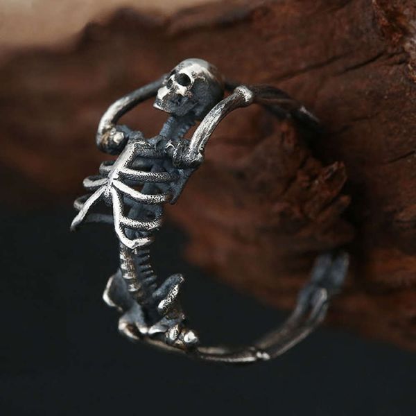 whole body s925 sterling sier headdrs rock dark realistic skeleton pair ring, Silver
whole body s925 sterling sier headdrs rock dark realistic skeleton pair ring, Silver
