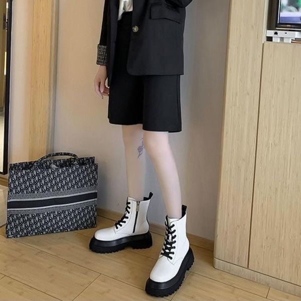 boots ladies spring and autumn middle tube increased girls single lace up thick soled heel ankle, Black
boots ladies spring and autumn middle tube increased girls single lace up thick soled heel ankle, Black