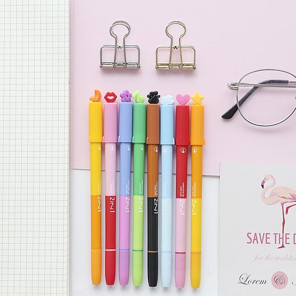 highlighters 8 pcs simple booms bursh seal pen dual-side writing color highlighter gel pens lovely stamp marker office school supplies, Black;red
highlighters 8 pcs simple booms bursh seal pen dual-side writing color highlighter gel pens lovely stamp marker office school supplies, Black;red