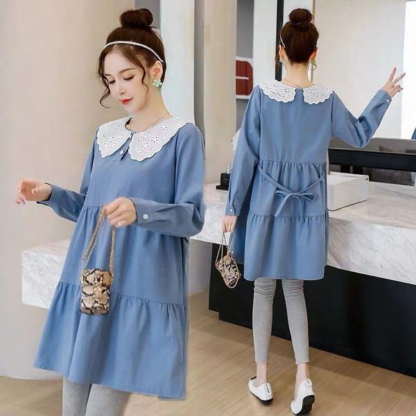 maternity dresses 9509# dress turn down collar fashion arrived long sleeves plus size midi pregnant women mom pregnancy clothes, White
maternity dresses 9509# dress turn down collar fashion arrived long sleeves plus size midi pregnant women mom pregnancy clothes, White