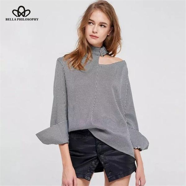 women's blouses & shirts philosophy 2021 cold shoulder blouse women shirt plaid printed halter female casual for ladies blus, White
women's blouses & shirts philosophy 2021 cold shoulder blouse women shirt plaid printed halter female casual for ladies blus, White